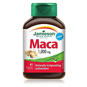 Bottle of Jamieson brand maca root in pill form